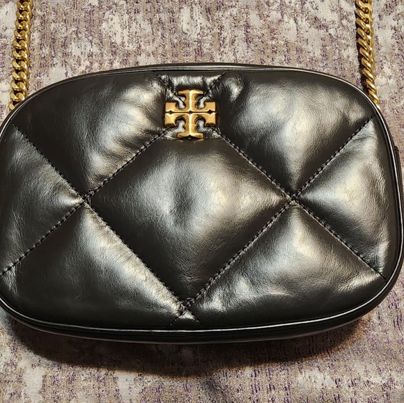 Tory Burch Kira Black Quilted Crossbody with Gold Accents - Picture 3 of 9